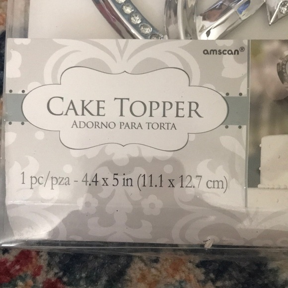 Rhinestone Hearts Cake Topper - Picture 3 of 5